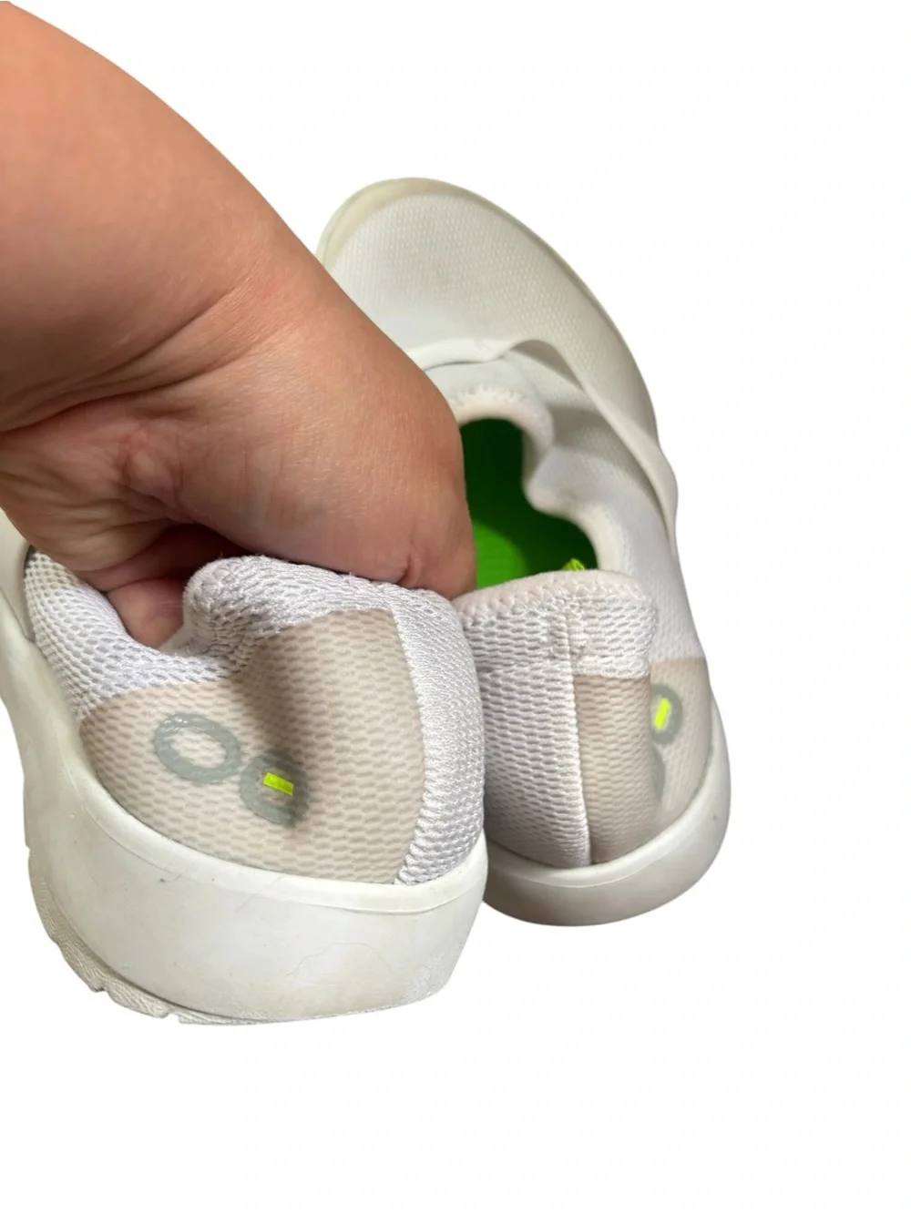 Oofos White Slip On Womens Shoes Size 9